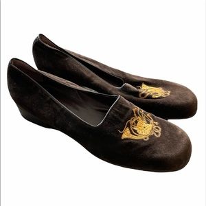 Vintage Duccio Del Duca Velvet Loafers | Size 41
